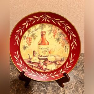 Chardonnay 10” decorative plate with stand included. Pet/smoke free home.